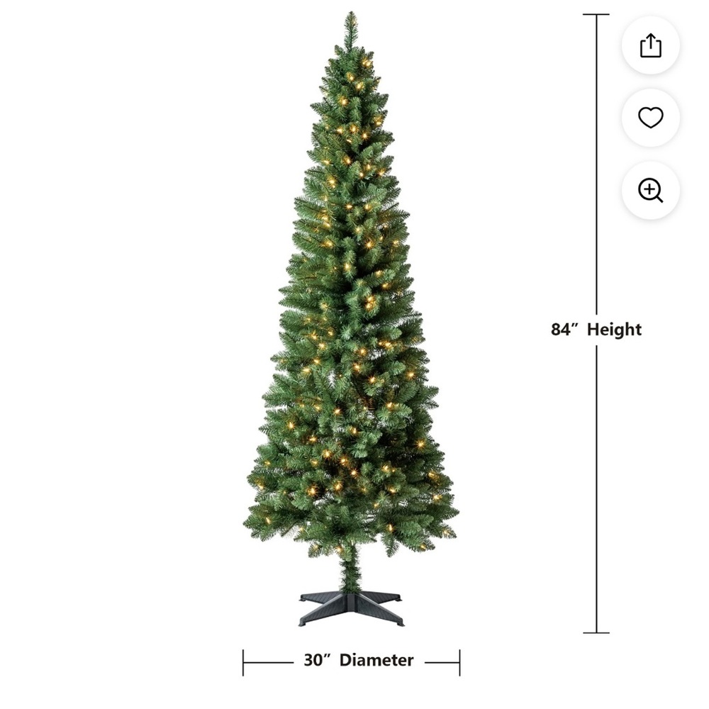 Green Artificial Christmas Tree with Lights